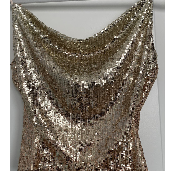 NWOT Free People Stop and Stare Gold Sequin Cami Top - Picture 4 of 9